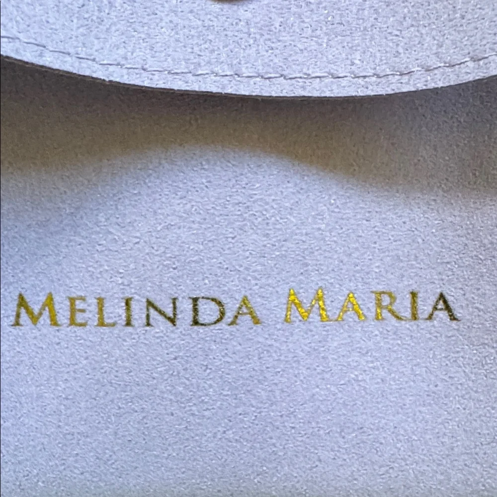 Melinda Maria Gold Norah Split Pave Earrings NWT